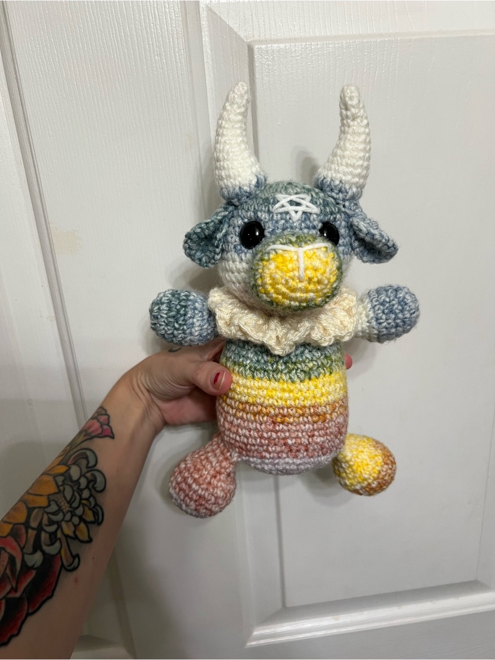 Little Crocheted Baphomet Goat ✨